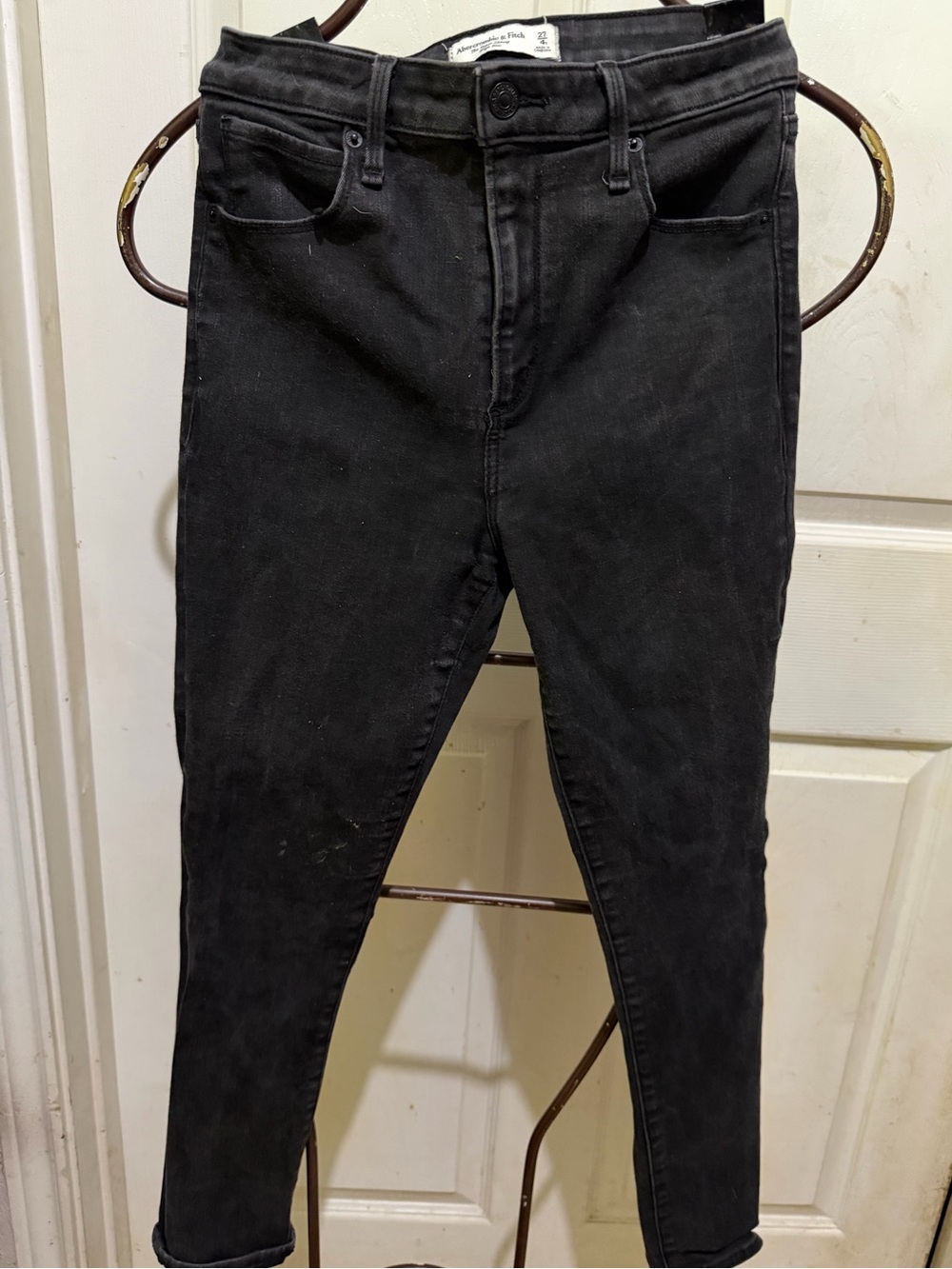 Abercrombie & Fitch Black Skinny High-Rise Jeans